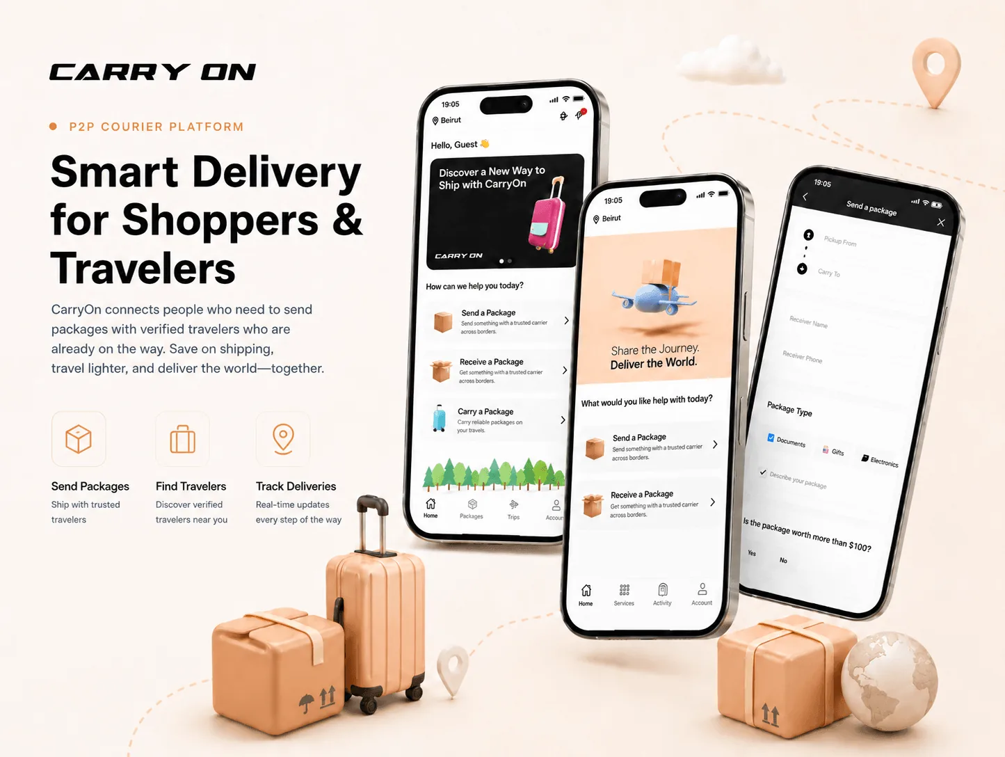 CarryOn — cross-border travel delivery marketplace